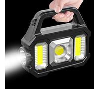 Edorco Linterna reflectora Solar - Camping Recargable | Linterna LED con 500 LM, luz Camping Brillante portátil para Senderismo al Aire Libre, Cortes energía