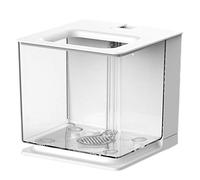 EdorRo Betta Fish Tank Aquarium Fish Tank Easy to Change the Water Acrylic Plastic Self-Cleaning Tank(Blanco)