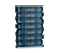 EDOSO Pastillero para 7 días | Pastillero con 4 compartimentos por la mañana mediodía y noche | Caja de medicamentos sin BPA | Diseño de torre | Compartimentos grandes fáciles de abrir | Portátil y