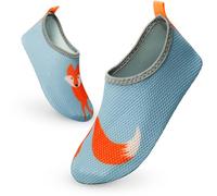EDOTON Escarpines Niño Niña Zapatos Agua de Secado Rápido y Antideslizante Zapatos de Baño Calcetines para Piscina Natacion (EU 28-29,A-Zorro)