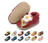 EDOTON Zapatillas de Bebé Niños Zapatos de Bebé Primeros Pasos Zapatillas Suaves de Bebé Cuero de Gamuza Dibujos Animados 0 a 24 Meses