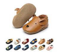 EDOTON Zapatillas de Bebé Niños Zapatos de Bebé Primeros Pasos Zapatillas Suaves de Bebé Cuero de Gamuza Dibujos Animados 0 a 24 Meses