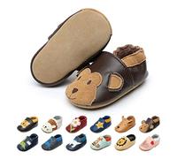 EDOTON Zapatillas de Bebé Niños Zapatos de Bebé Primeros Pasos Zapatillas Suaves de Bebé Cuero de Gamuza Dibujos Animados 0 a 24 Meses