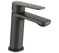 Edouard Rousseau - Grifo de lavabo - Botón Eco-Stop - Aireador 6 L/min - Cuerpo de latón - Negro