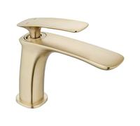 Edouard Rousseau- Grifo lavabo monomando ORKID Oro Cepillado - Aireador invisible - Caudal 8 L/min