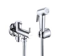 Edouard Rousseau - Grifo Mural con Ducha Higiénica - Agua Fría - Latón Macizo - Acabado Cromado - Cartucho Cerámico - Certificación ACS