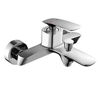 Edouard Rousseau Grifo monomando Orkid, baño de ducha, aireador invisible, cartucho cerámico, 185 (largo) x 175 mm (saillie) mm, cromado)