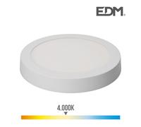 EDP 31590 Downlight Superficie Redondo Led, 20W 4.000K Luz Dia, 20 W, Multicolor, Normal