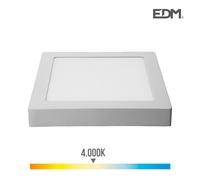 Edp 31593 Downlight Superficie Cuadrado Led Marco Cromo, 20W Luz 4,000K