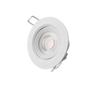 EDP 31652 Downlight Led Empotrar, Redondo Marco Blanco, 5W 3.200K, Normal