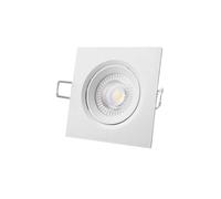 EDP 31656 Downlight Led Empotrar, Cuadrado Marco Blanco, 5W 3.200K, 5 W, Normal