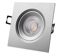 EDP 31658 Downlight Led Empotrar, Cuadrado, Marco Cromo, 5W 3.200K, 5 W, Normal