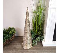 Edp 72103 Arbol en Forma de Cono con 40 Leds, Dorado, 80 cm