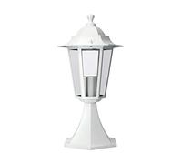 Edp 73404 Farol Aluminio Sobremuro para Exterior, 38 X 19.2 cm, Modelo Zurich, Blanco