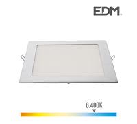 EDP Downlight Led Cuadrado 20W 1500Lm, Marco Cromo 6.400K, 22.5 cm, 31583