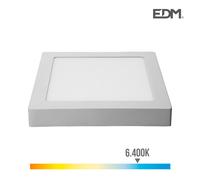 EDP Downlight Superficie Cuadrado LED Marco Cromo, 20W Luz 6.400K (31597)
