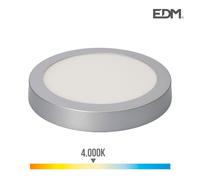 Downlight LED Superfície Redonda 20W - 1500Lm - 4000K - Luz Dia - Gris