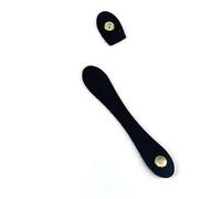 EDPEZHRMD Cierres de lengüeta Hebillas a presión de cuero PU for coser, 50 piezas, multicolor, 2x11,2x(0,17-0,7) cm(Black)