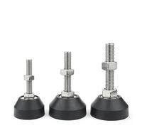 EDPEZHRMD Patas Ajustables, 4 Uds. Junta Universal D40 Negra, Patas niveladoras Ajustables for Muebles, Rosca M8/M10 de 60-100mm(D40 x M10 x L60)