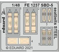 (EDPFE1237) - Eduard Photoetch (Zoom) 1:48 - SBD-5 seatbelts Steel (Revell)