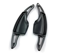 EDPOAQC Compatible Con Chevrolet C7 Para Corvette 2015 2016 2017 2018 2019 1 Par De Pegatinas De Extensión Para Palanca De Cambios De Volante De Coche(Silver)