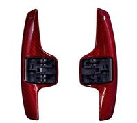 EDPOAQC Compatible Con Chevrolet Para Corvette C7 2015 2016 2017 2018 2019 Extensión De Levas De Cambio De Volante De Fibra De Carbono Accesorios De Auto(Fiberglass red)
