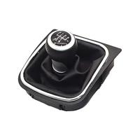EDPOAQC Compatible Con VW Para Rabbit Para Golf 5 Para Jetta MK5 2004 2005 2006 2007 2008 2009 2010 5 6 Velocidades Palanca De Cambios Pomo De Palanca De Cambios(Black stitch 5)