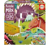 Educa - Puzzle MAX Infantil con una Impresionante Imagen de Dinosaurios. 28 Piezas Grandes, fáciles de manipular y Encajar. Ideal para Montar en el Suelo. (19954)