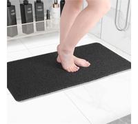 EDQPLL Non-Slip Bathtub Mat, Anti Slip Shower Mat, Fast Drying Bathtub Mats, Cushioned Bath Mat with Drain Holes,Quick Dry PVC, For Tub, Floor, Bathroom, Kitchen, Home, Hotel(Black,60X60CM)