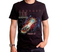 EDrecUTDEA Men's Journey's Escape Tour '81 Concert Distress Vinta T-Shirt Black S