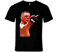 EDrecUTDEA Men's Nate Diaz Middle FiFighter Fan T Shirt XL