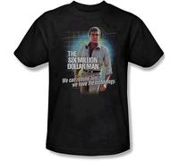 EDrecUTDEA Men's We Can Rebuild Him We Have The Technology. - The Six Million Dollar Man Adult T-Shirt Black S