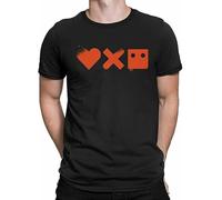 EDrecUTDEA Sun-Tshirt Custom T Shirt Men's Love Death Robot Funny Short Sleeve T-Shirt Black XL