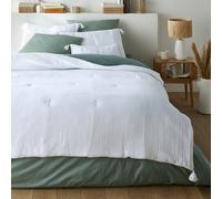 Edredón acolchado de gasa de algodón, Kumla. Talla 150x150 cm. Color Blanco