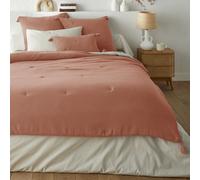 Edredón acolchado de gasa de algodón, Kumla. Talla 150x150 cm. Color Marron