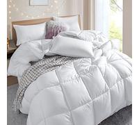 Edredón alternativo de plumón extra cálido para invierno, tamaño King, relleno de fibra pesado para todas las estaciones, relleno de edredón de 106 x 90 pulgadas con pestañas en las esquinas, carcasa