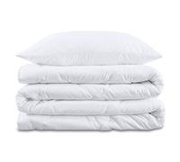 Edredon Cama 135 relleno nórdico invierno 155x220 cm - Edredones nórdico para camas Edredón acolchado suave y transpirable Blanco colcha de microfibra Juego: 155 x 220 con almohada 80x80 cm