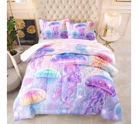 Edredon Cama 150 Medusa Amarillo Púrpura Relleno Nordico Cama 150 Cálido y Cómodo con 2 Fundas de Almohada Relleno Nordico 4 Estaciones Transpirable Edredón Invierno Cama 150 (203x228 cm)