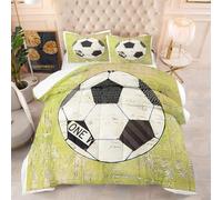 Edredon Cama 90 Fútbol Retro Estampado Bedding Edredón Nórdico 140X200 Cm, Edredón De Fibra 200Gr/M²,Transpirable Colcha De Microfibra para Todas Las Estaciones