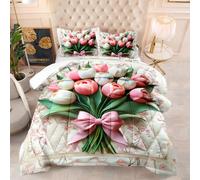 Edredon Cama 90 Ramo Estampado Bedding Edredón Nórdico 140X200 Cm, Edredón De Fibra 200Gr/M²,Transpirable Colcha De Microfibra para Todas Las Estaciones