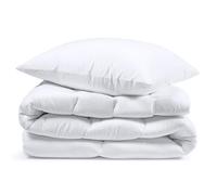 Edredon Cama 90 relleno nórdico invierno 135x200 cm - Edredones nórdico para camas Edredón acolchado suave y transpirable Blanco colcha de microfibra Juego: 135 x 200 con almohada 80x80 cm