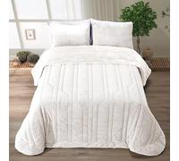 Edredón Comforter Franjas Geometricas Crema - Mouton - Manterol (150 CM)