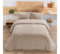 Edredón Comforter Sherpa | RISO | Manterol - Suavidad y Calidez para el Invierno (Camel, 90 CM)