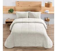 Edredón Comforter Sherpa | RISO | Manterol - Suavidad y Calidez para el Invierno (Nata, 135 CM)