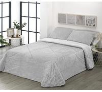 EDREDON Comforter Sherpa Velvet DE Mila ROSACON Borreguito Efecto Manta (Cama 135 (235x270cm.), Gris)