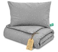 Edredón cuna sin funda algodón Set manta almohada para bebé infantil | 60x100 cm nórdico para cama minicuna infantil relleno algodón ligero transpirable cálido Oeko Tex bebé Galaxia
