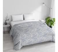 Edredón de invierno acolchado para cama de matrimonio, 250 x 245 cm, reversible, diseño de ornamentado textil, fabricado en Italia, edredón reversible de suave microfibra de 200 g/m² - Edredón lavable