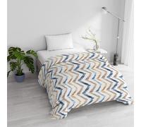 Edredón de Invierno Acolchado para Cama Individual 160x245cm Doubleface Basic fantasía Hippy, Made in Italy - Plumífero Reversible de Suave Microfibra 200gr/m² - Edredón Lavable en Lavadora