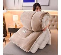 Edredón de Invierno de Terciopelo de Cordero, Cálido Gruesa Engrosado Otoño E Inviern, Edredón De Invierno Cama Doble, Manta Reversible de Sherpa,002,150 * 200cm(2.5kg)
