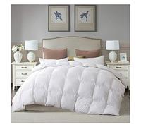 Edredón de plumas de pato para cama individual, 13,5 tog, edredón de lujo, la mejor calidad de hotel, súper suave, cálido y acogedor, antialérgico, construcción acolchada por computadora, ribetes